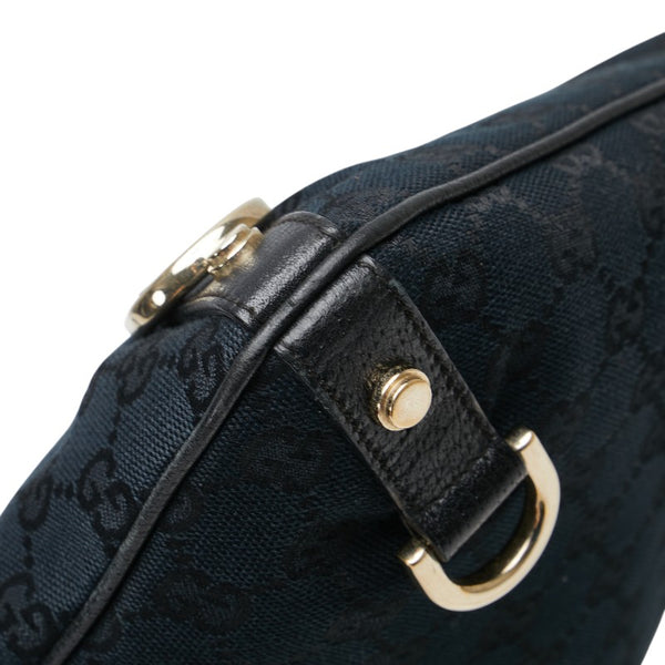 グッチ GGキャンバス アビー 斜め掛け ショルダーバッグ 131326 ブラック レザー レディース GUCCI 【中古】