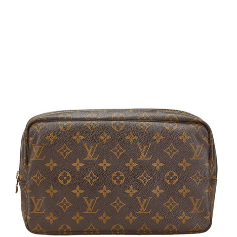 ルイ ヴィトン モノグラム トゥルーストワレット28 ポーチ セカンドバッグ M47522 ブラウン PVC レザー メンズ LOUIS VUITTON 【中古】