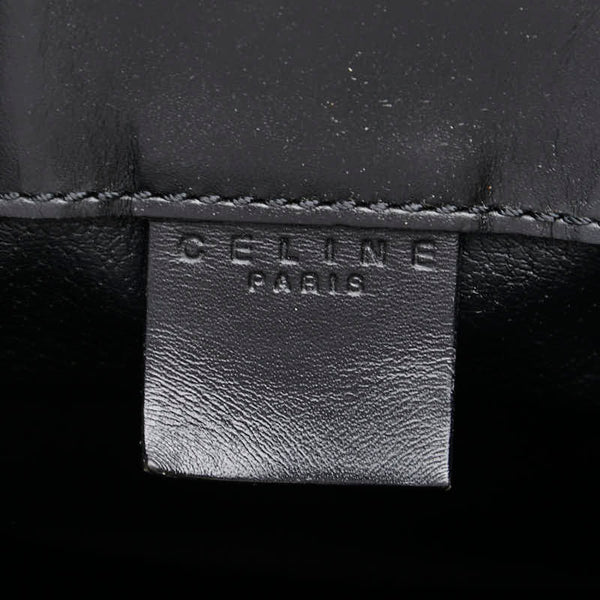 セリーヌ マカダム ワンショルダーバッグ ブラック PVC レザー レディース CELINE 【中古】