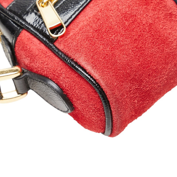 グッチ オフディア 斜め掛け ショルダーバッグ 517350 レッド マルチカラー スウェード レザー レディース GUCCI 【中古】