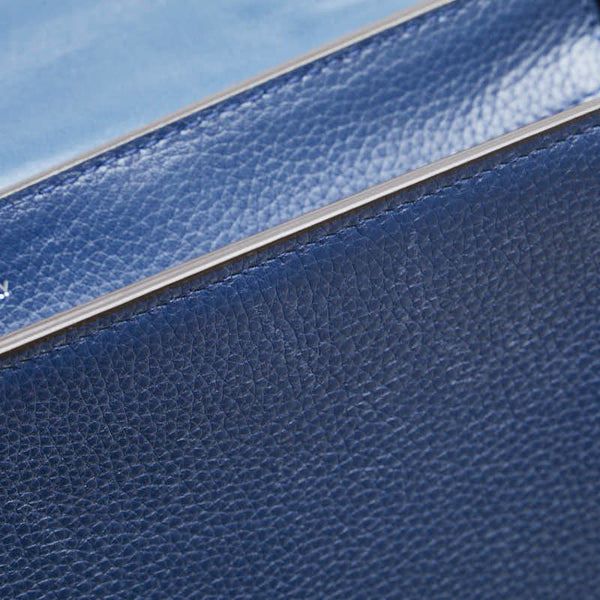セリーヌ トラペーズ ミディアム ハンドバッグ ショルダーバッグ 2WAY ブルー レザー スウェード レディース CELINE 【中古】