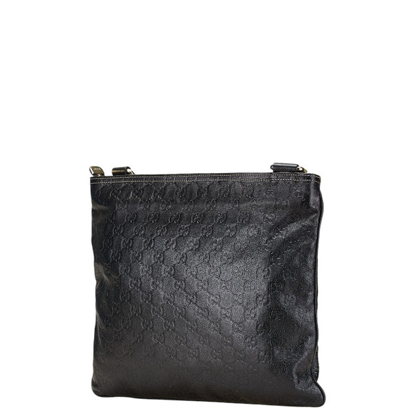 グッチ グッチシマ 斜め掛け ショルダーバッグ 201446 ブラック レザー メンズ GUCCI 【中古】