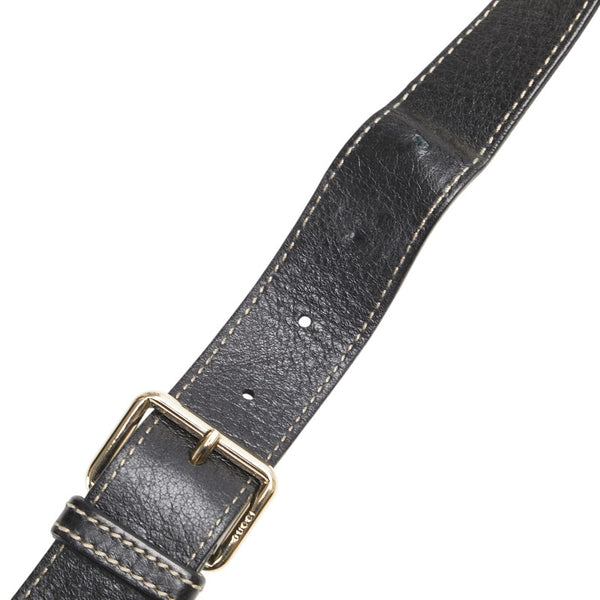 グッチ グッチシマ 斜め掛け ショルダーバッグ 201446 ブラック レザー メンズ GUCCI 【中古】