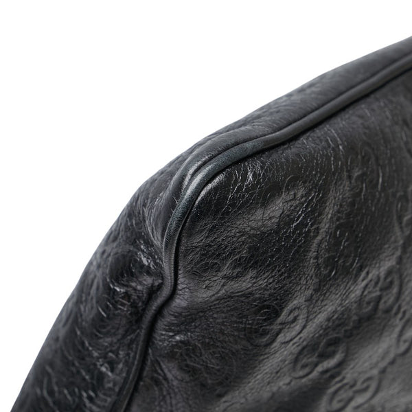 グッチ グッチシマ 斜め掛け ショルダーバッグ 201446 ブラック レザー メンズ GUCCI 【中古】