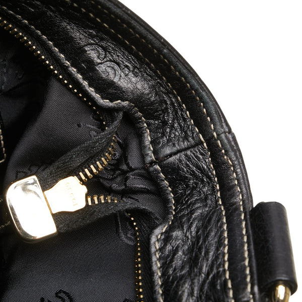 グッチ グッチシマ 斜め掛け ショルダーバッグ 201446 ブラック レザー メンズ GUCCI 【中古】