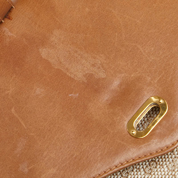 グッチ オールドグッチ ワンショルダーバッグ 50 001 3390 ベージュ ブラウン キャンバス レザー レディース GUCCI 【中古】