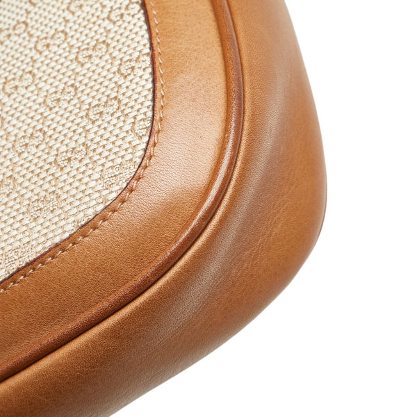 グッチ オールドグッチ ワンショルダーバッグ 50 001 3390 ベージュ ブラウン キャンバス レザー レディース GUCCI 【中古】