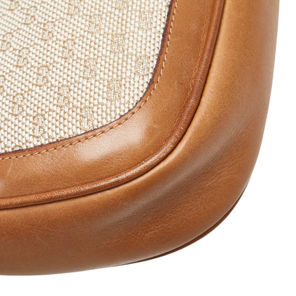 グッチ オールドグッチ ワンショルダーバッグ 50 001 3390 ベージュ ブラウン キャンバス レザー レディース GUCCI 【中古】