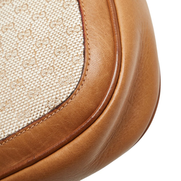 グッチ オールドグッチ ワンショルダーバッグ 50 001 3390 ベージュ ブラウン キャンバス レザー レディース GUCCI 【中古】