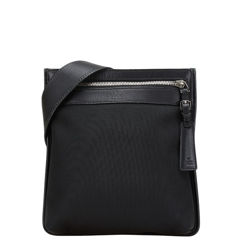 グッチ 斜め掛け ショルダーバッグ 92562 ブラック キャンバス レザー メンズ GUCCI 【中古】