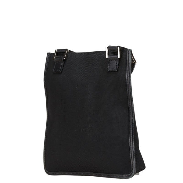 グッチ 斜め掛け ショルダーバッグ 92562 ブラック キャンバス レザー メンズ GUCCI 【中古】