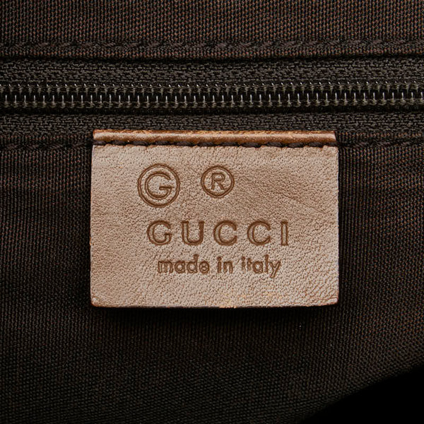 グッチ GGキャンバス 斜め掛け ショルダーバッグ  388930 ベージュ ブラウン キャンバス レザー レディース GUCCI 【中古】