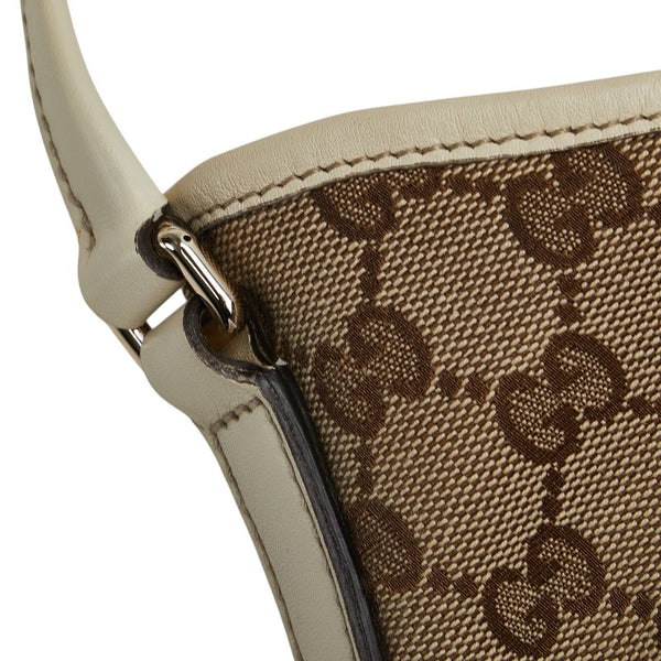 グッチ GGキャンバス インターロッキングG ワンショルダーバッグ ハンドバッグ 169947 ベージュ アイボリー キャンバス レザー レディース GUCCI 【中古】