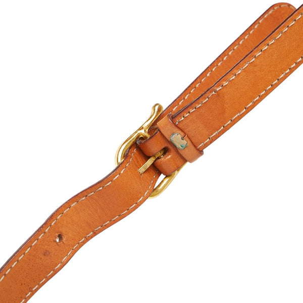 セリーヌ マカダム ショルダーバッグ ベージュ ブラウン PVC レザー レディース CELINE 【中古】