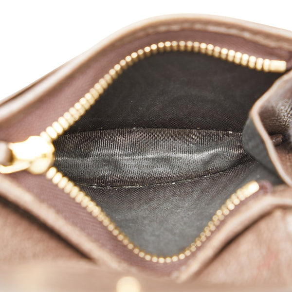 グッチ GGスプリーム オフディア 二つ折り財布 523155 ブラウン PVC レザー レディース GUCCI 【中古】