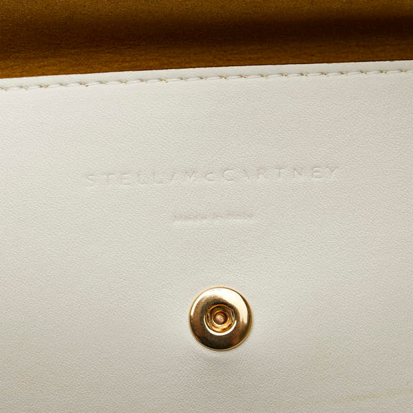 ステラマッカートニー ロゴ トートバッグ ホワイト 合成皮革 レディース Stella McCartney 【中古】