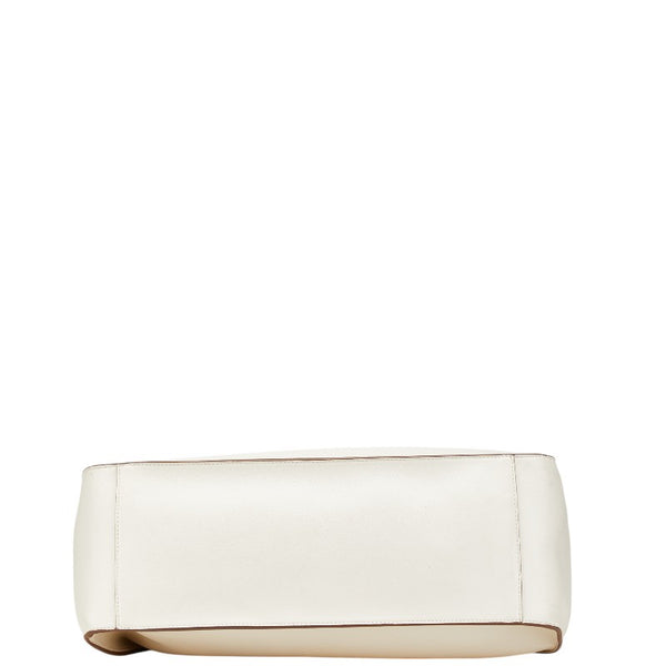 ステラマッカートニー ロゴ トートバッグ ホワイト 合成皮革 レディース Stella McCartney 【中古】