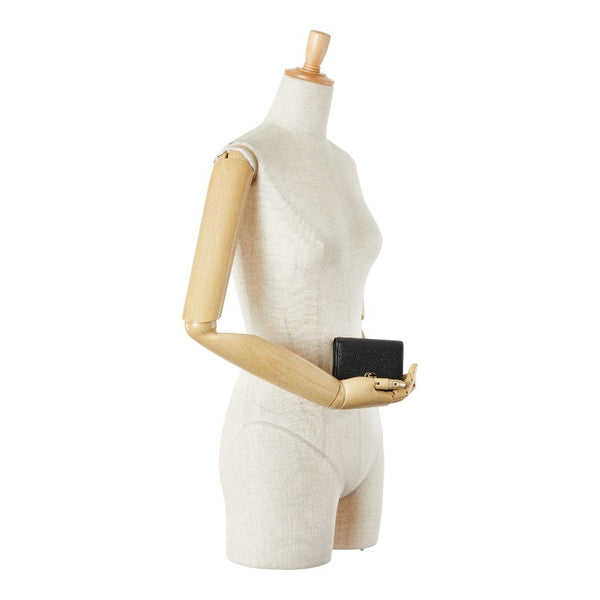 グッチ GGマーモント 二つ折り財布 456126 ブラック レザー レディース GUCCI 【中古】