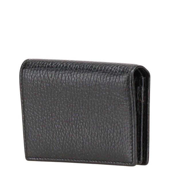 グッチ GGマーモント 二つ折り財布 456126 ブラック レザー レディース GUCCI 【中古】