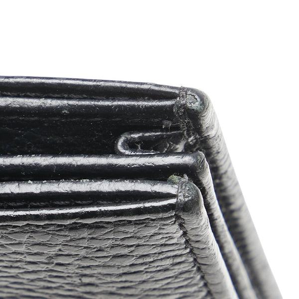 グッチ GGマーモント 二つ折り財布 456126 ブラック レザー レディース GUCCI 【中古】