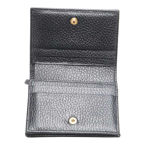 グッチ GGマーモント 二つ折り財布 456126 ブラック レザー レディース GUCCI 【中古】