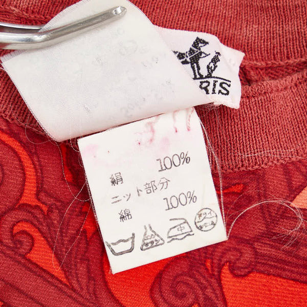 エルメス ニット セーター 半袖 サイズ：M レッド シルク コットン レディース HERMES 【中古】