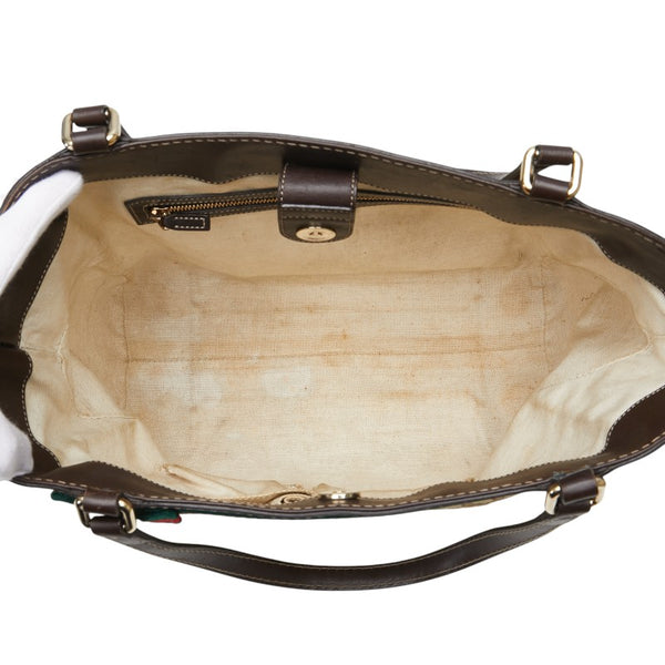 グッチ GGキャンバス シェリーライン メイフェア プリンシー トートバッグ ハンドーバッグ 257061 ベージュ マルチカラー キャンバス レザー レディース GUCCI 【中古】