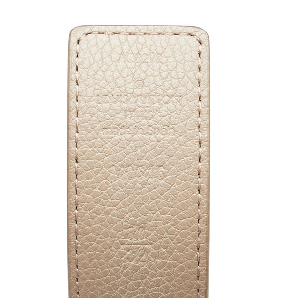 ルイ ヴィトン モノグラム LV イニシャル ベルト サイズ：80/32 M0646 ベージュ ブラウン レザー PVC レディース LOUIS VUITTON 【中古】