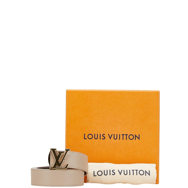 ルイ ヴィトン モノグラム LV イニシャル ベルト サイズ：80/32 M0646 ベージュ ブラウン レザー PVC レディース LOUIS VUITTON 【中古】