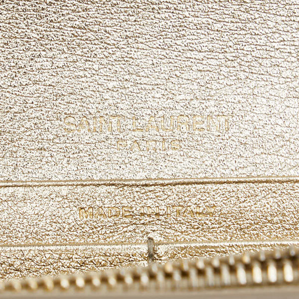 サンローラン YSL 長財布 372266 ゴールド レザー レディース SAINT LAURENT 【中古】