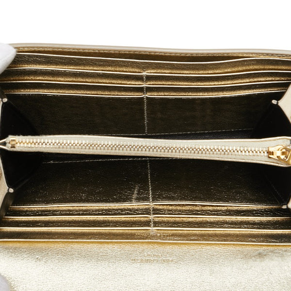 サンローラン YSL 長財布 372266 ゴールド レザー レディース SAINT LAURENT 【中古】