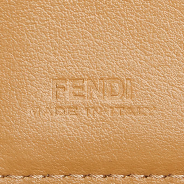 フェンディ フェンディ ローマ 三つ折り財布 コンパクトウォレット 8M0395 ブラウン レザー レディース FENDI 【中古】
