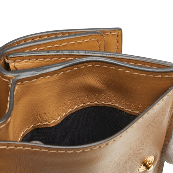フェンディ フェンディ ローマ 三つ折り財布 コンパクトウォレット 8M0395 ブラウン レザー レディース FENDI 【中古】
