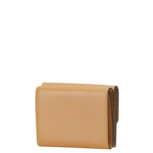 フェンディ フェンディ ローマ 三つ折り財布 コンパクトウォレット 8M0395 ブラウン レザー レディース FENDI 【中古】