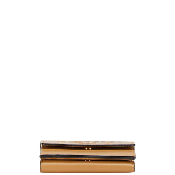 フェンディ フェンディ ローマ 三つ折り財布 コンパクトウォレット 8M0395 ブラウン レザー レディース FENDI 【中古】