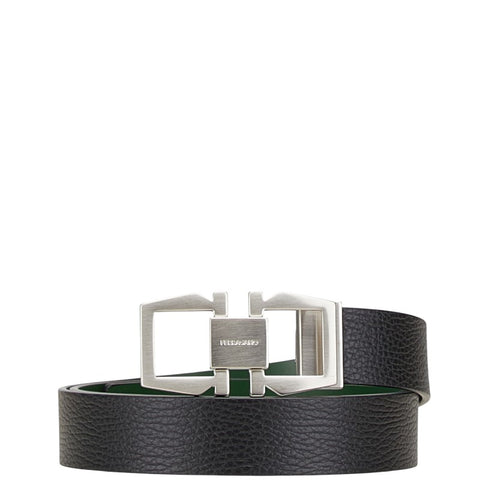 サルヴァトーレフェラガモ ガンチーニ リバーシブル ベルト ブラック グリーン レザー メンズ Salvatore Ferragamo 【中古】