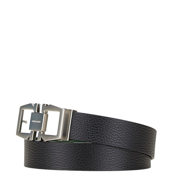 サルヴァトーレフェラガモ ガンチーニ リバーシブル ベルト ブラック グリーン レザー メンズ Salvatore Ferragamo 【中古】