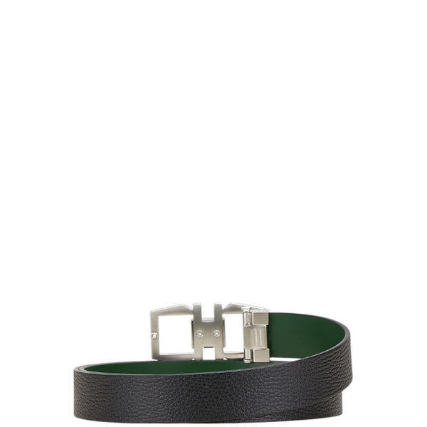 サルヴァトーレフェラガモ ガンチーニ リバーシブル ベルト ブラック グリーン レザー メンズ Salvatore Ferragamo 【中古】