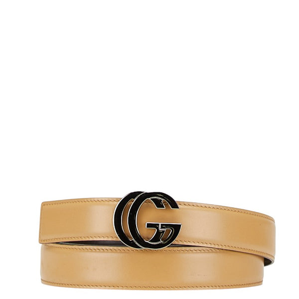 グッチ リバーシブル ベルト サイズ：75/30 74052 214351 ブラウン ブラック レザー レディース GUCCI 【中古】