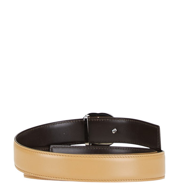 グッチ リバーシブル ベルト サイズ：75/30 74052 214351 ブラウン ブラック レザー レディース GUCCI 【中古】