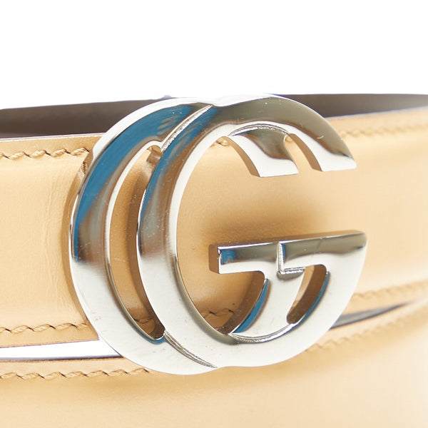 グッチ リバーシブル ベルト サイズ：75/30 74052 214351 ブラウン ブラック レザー レディース GUCCI 【中古】