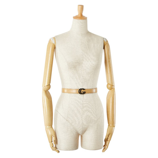 グッチ リバーシブル ベルト サイズ：75/30 74052 214351 ブラウン ブラック レザー レディース GUCCI 【中古】