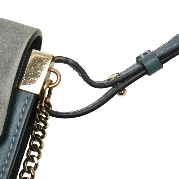 クロエ フェイ 斜め掛け ショルダーバッグ グリーン レザー スエード レディース Chloe 【中古】