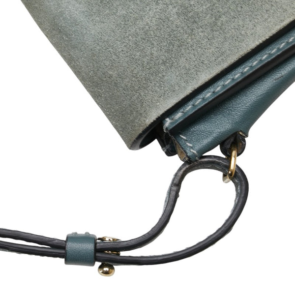 クロエ フェイ 斜め掛け ショルダーバッグ グリーン レザー スエード レディース Chloe 【中古】