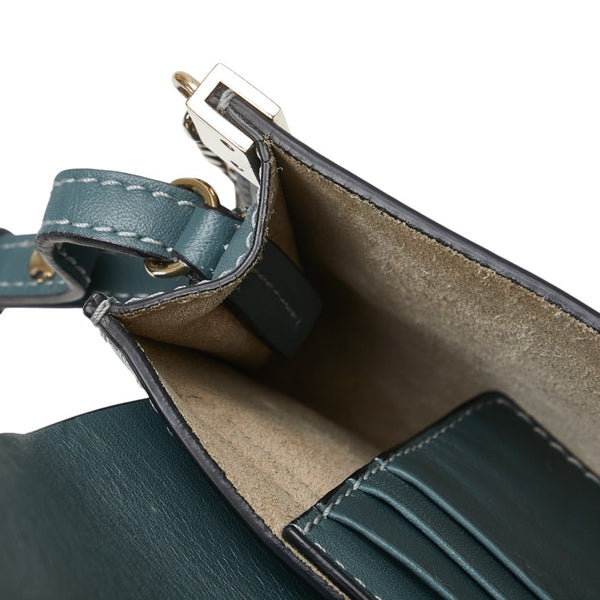 クロエ フェイ 斜め掛け ショルダーバッグ グリーン レザー スエード レディース Chloe 【中古】