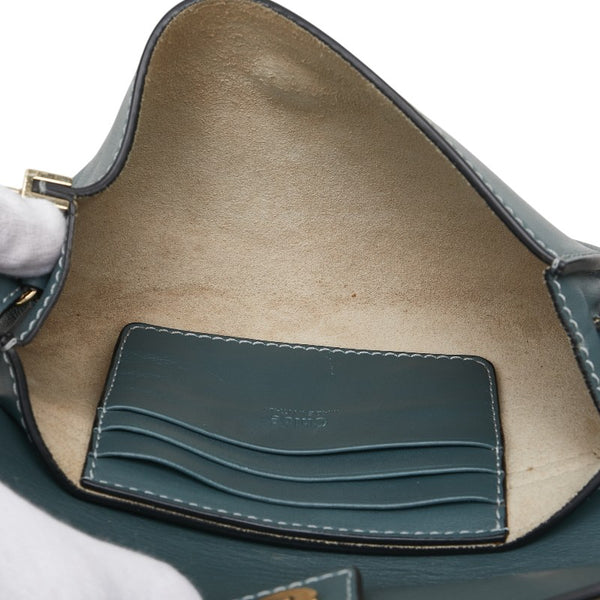 クロエ フェイ 斜め掛け ショルダーバッグ グリーン レザー スエード レディース Chloe 【中古】