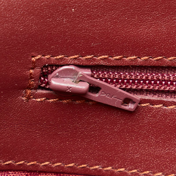 カルティエ マストライン クラッチバッグ ワインレッド ボルドー レザー レディース CARTIER 【中古】