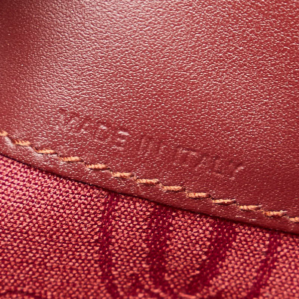 カルティエ マストライン クラッチバッグ ワインレッド ボルドー レザー レディース CARTIER 【中古】