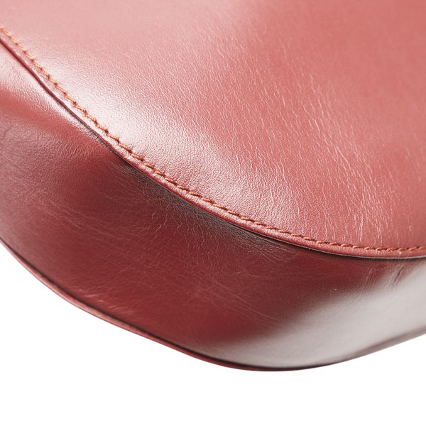 カルティエ マストライン クラッチバッグ ワインレッド ボルドー レザー レディース CARTIER 【中古】