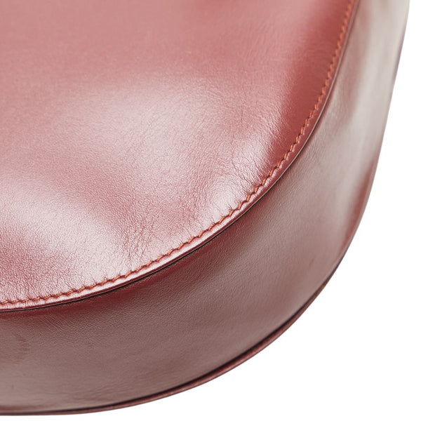 カルティエ マストライン クラッチバッグ ワインレッド ボルドー レザー レディース CARTIER 【中古】